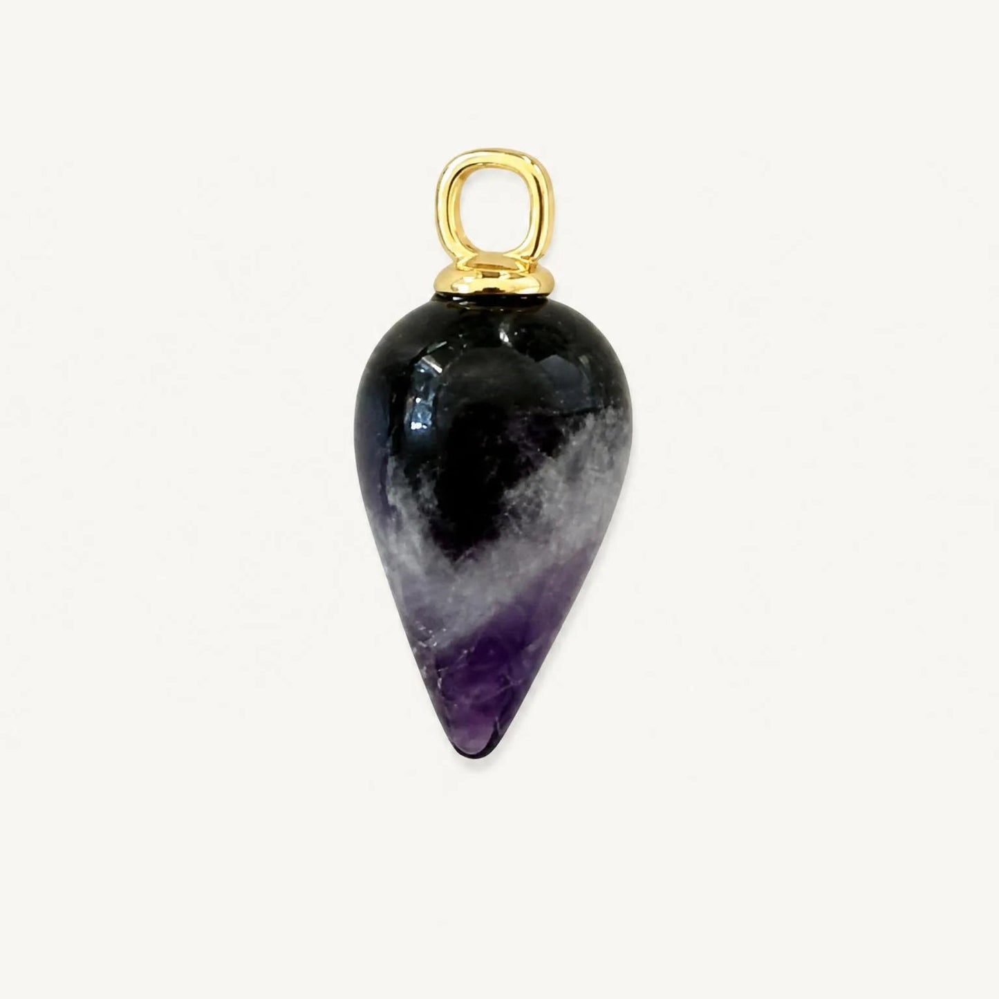 Amethyst drop charm