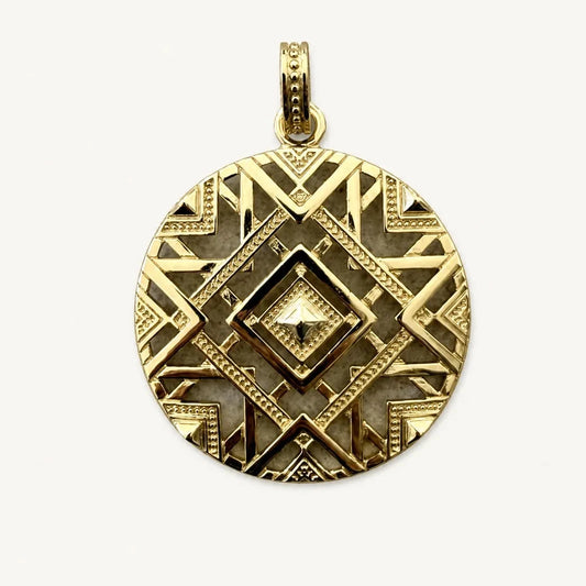 Geometric medallion charm