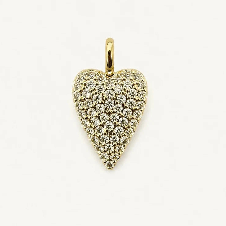 Pavé heart charm