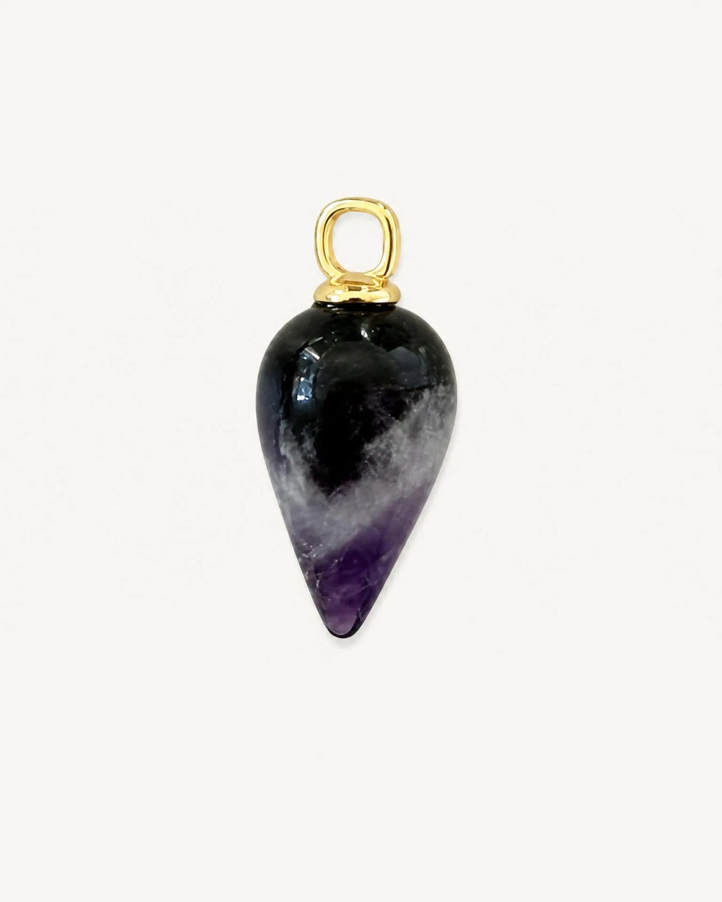Amethyst drop charm